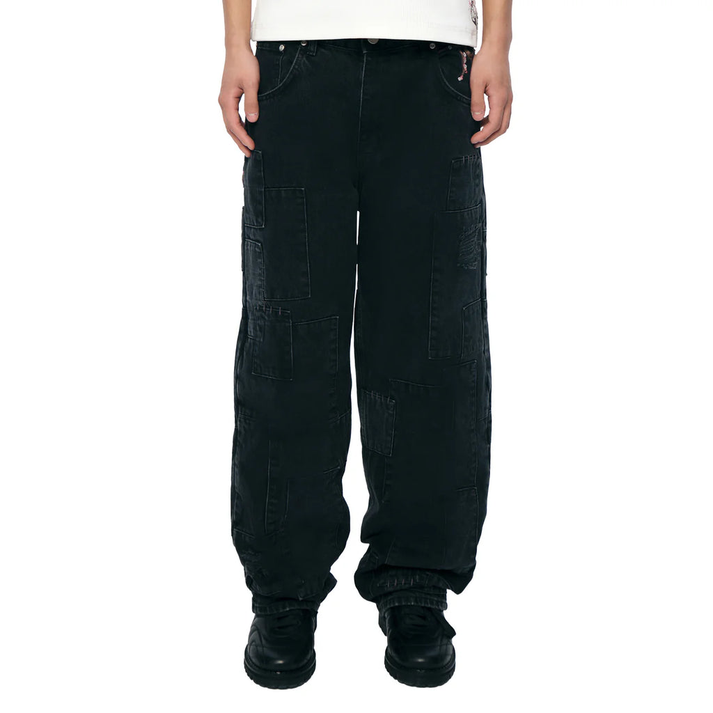 Blossom v2 patchwork Denim black