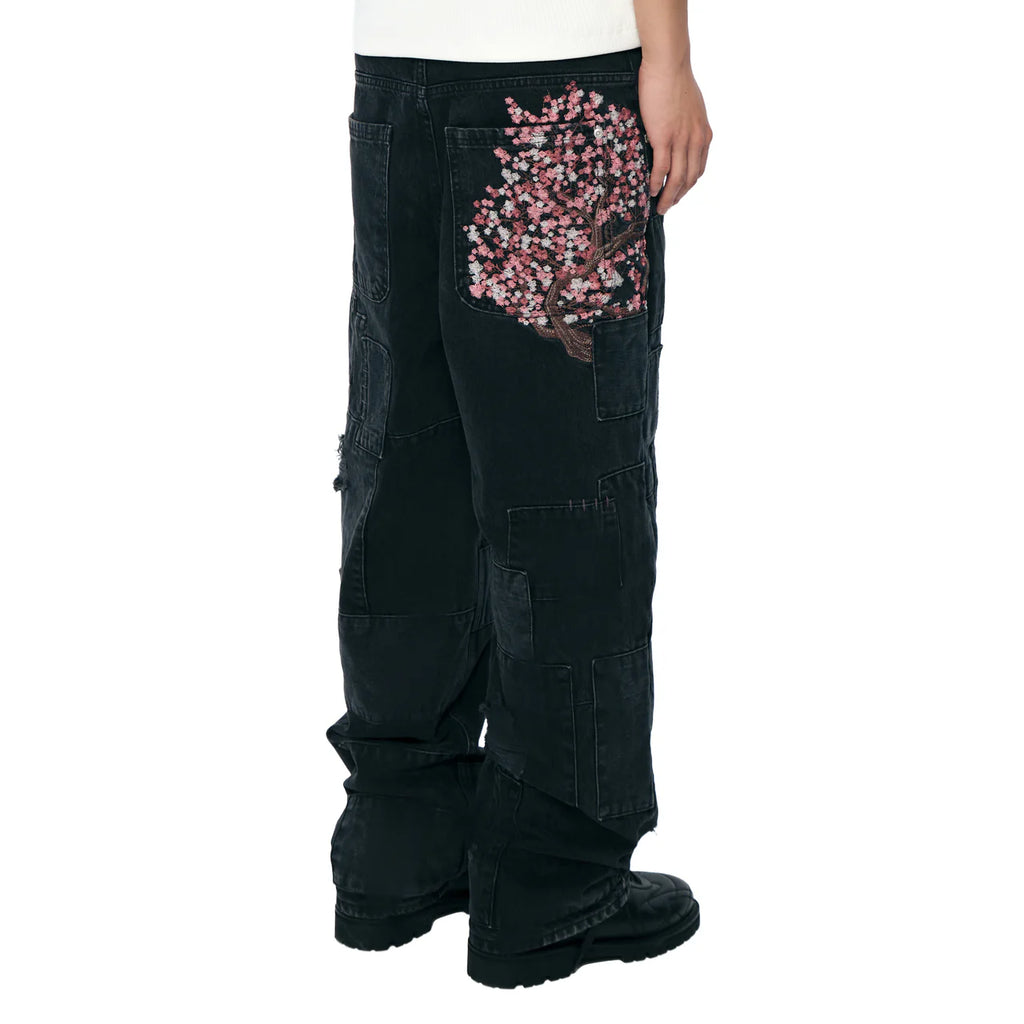 Blossom v2 patchwork Denim black