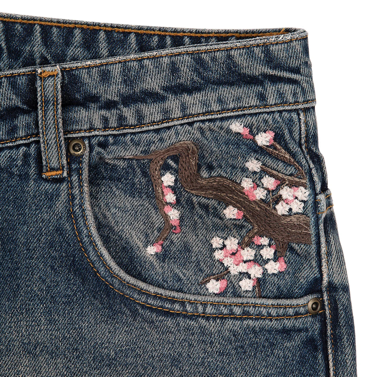Blossom v2 patchwork washed Denim