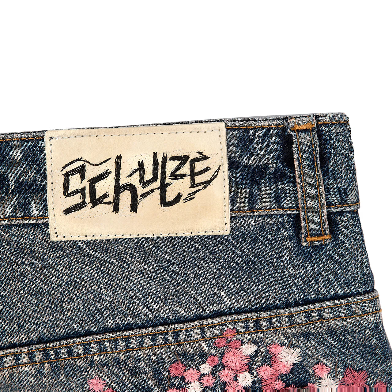 Blossom v2 patchwork washed Denim