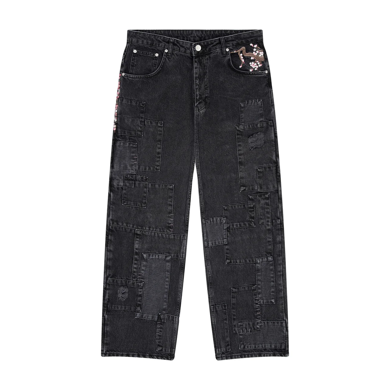 Blossom v2 patchwork Denim black