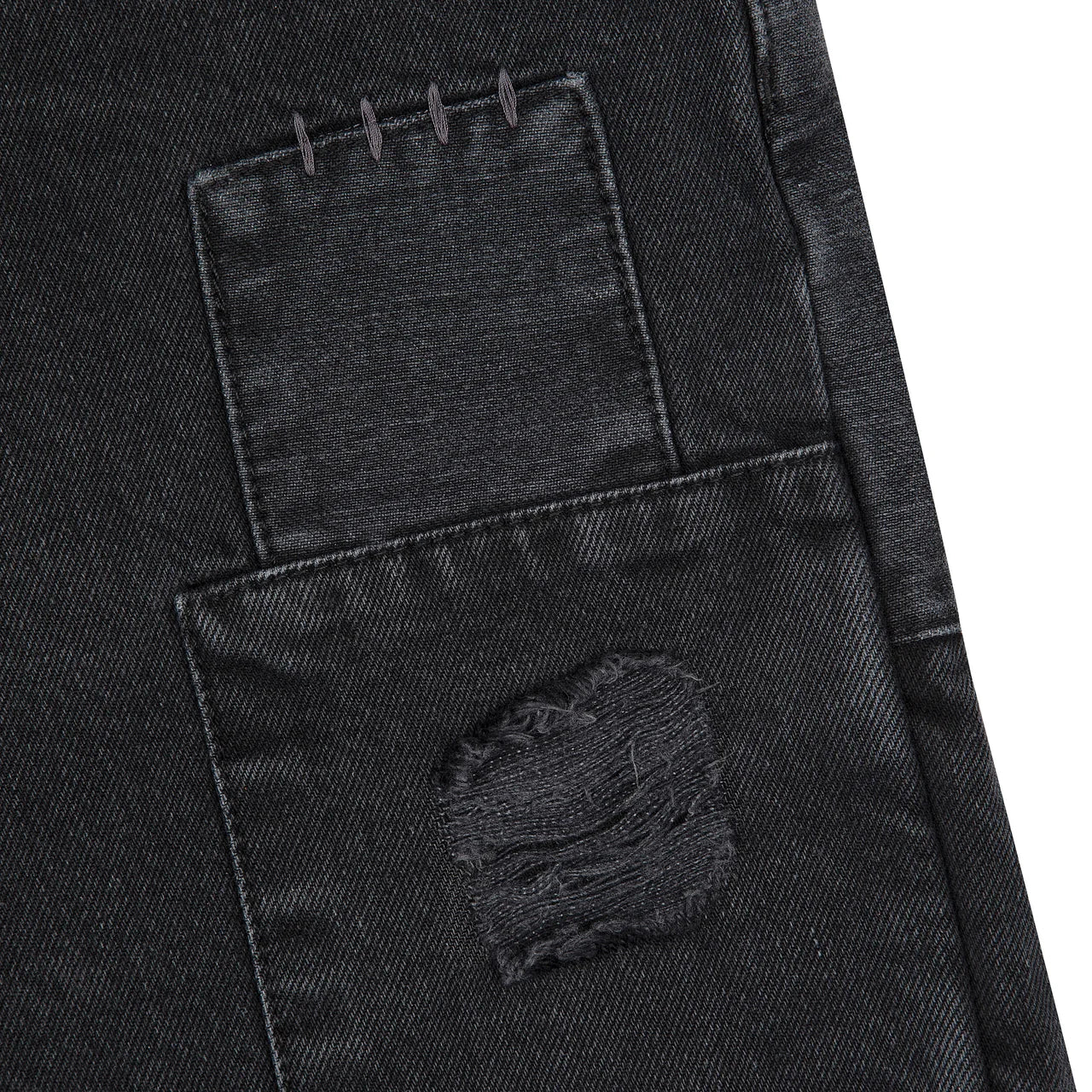 Blossom v2 patchwork Denim black