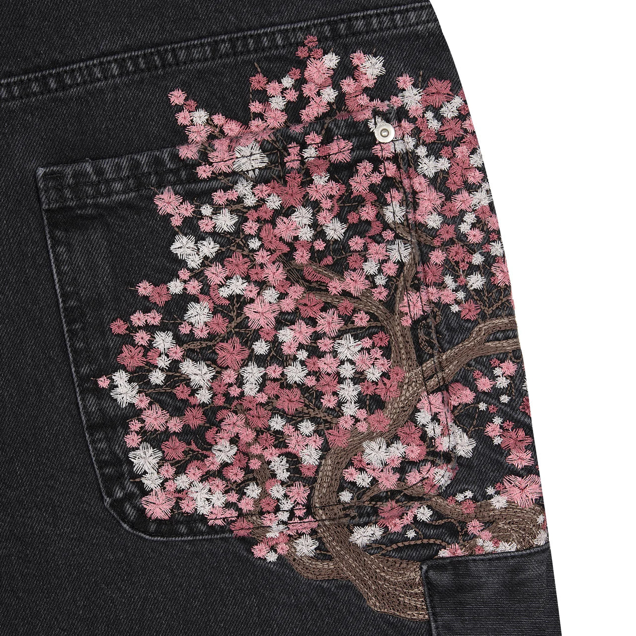 Blossom v2 patchwork Denim black