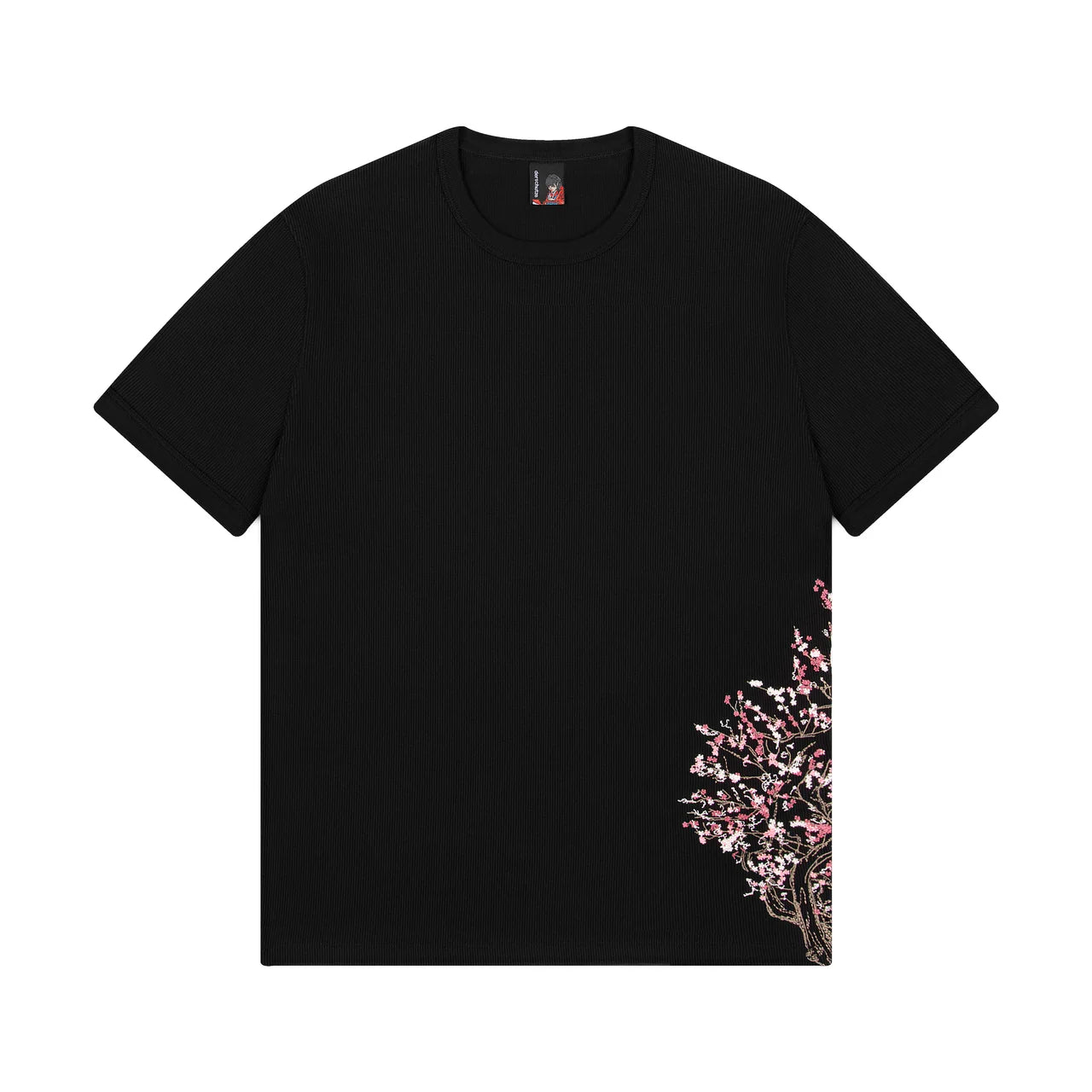 Blossom v3 ribbed T Shirt black
