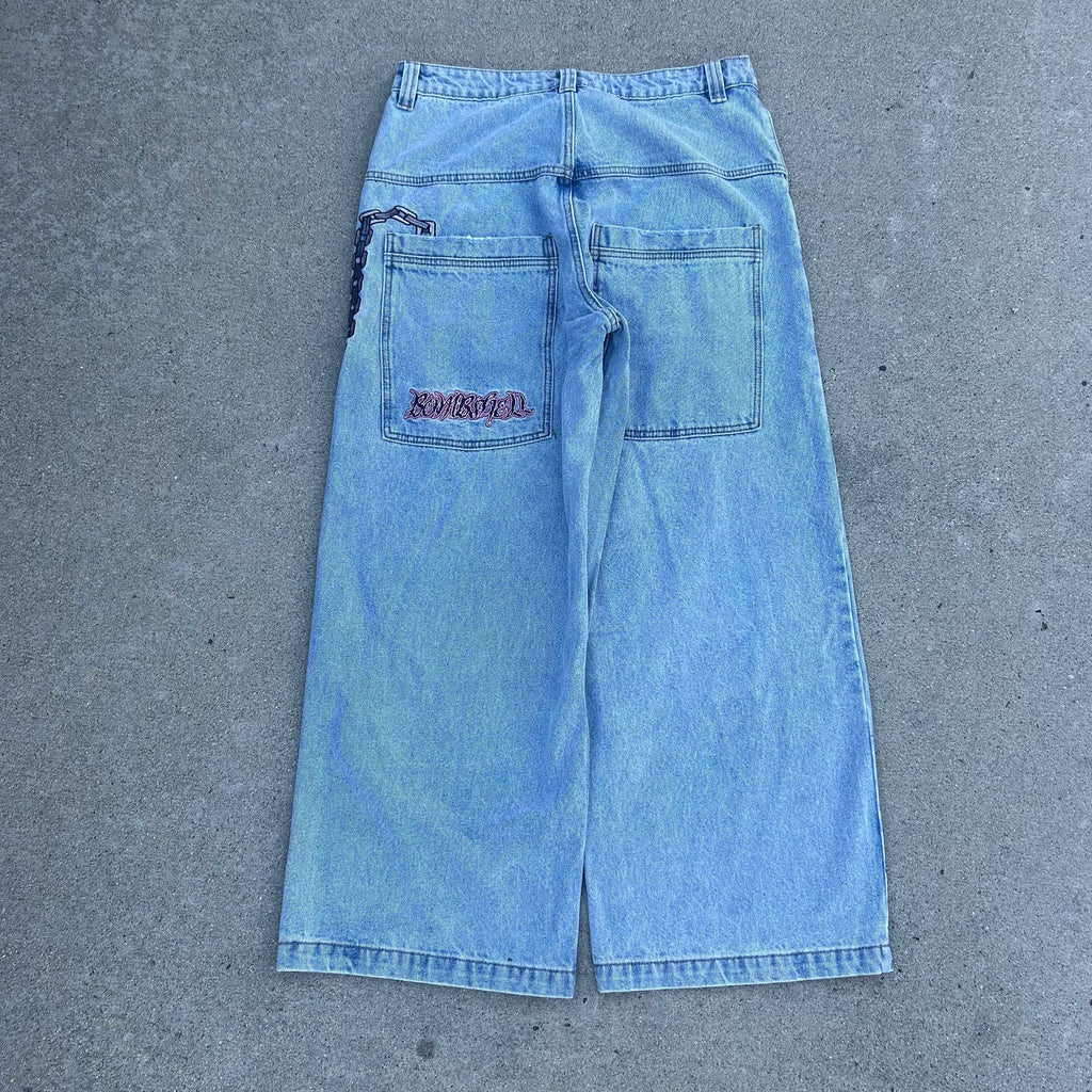 Bombshell Chains Jeans (Light Wash)