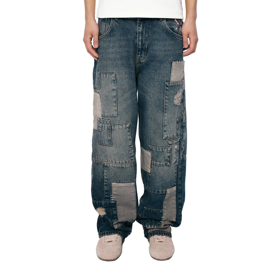 Blossom v2 patchwork washed Denim