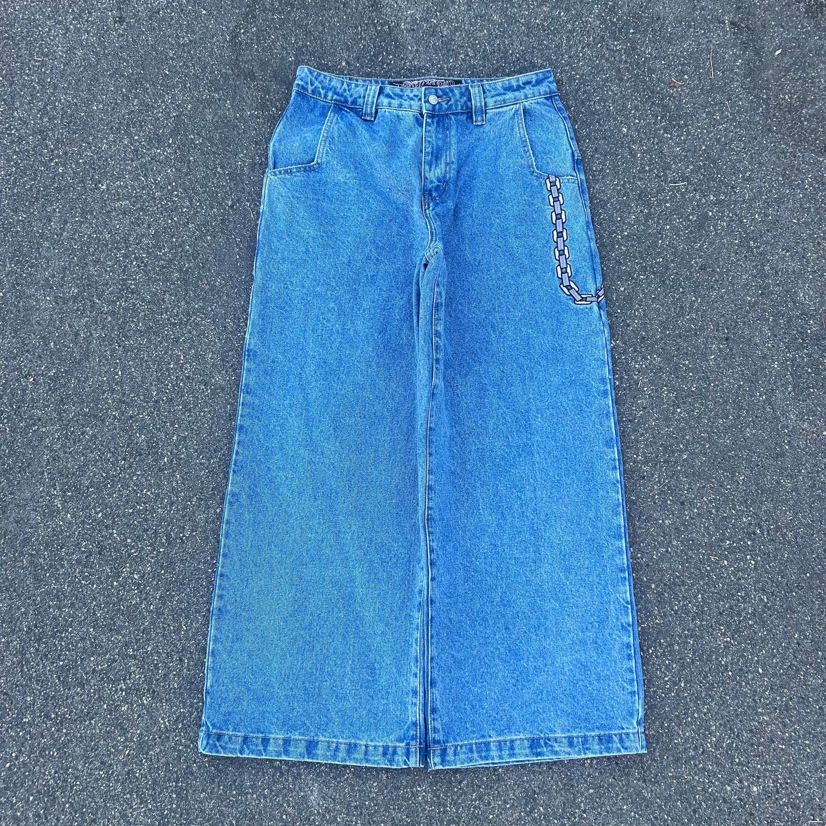 Bombshell Chains Jeans (Mid Wash)