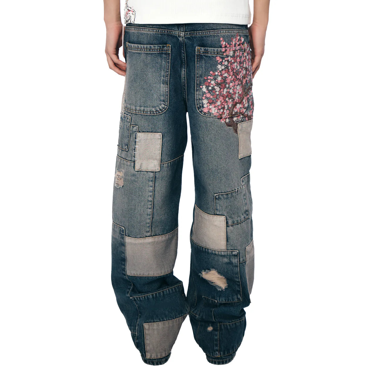 Blossom v2 patchwork washed Denim