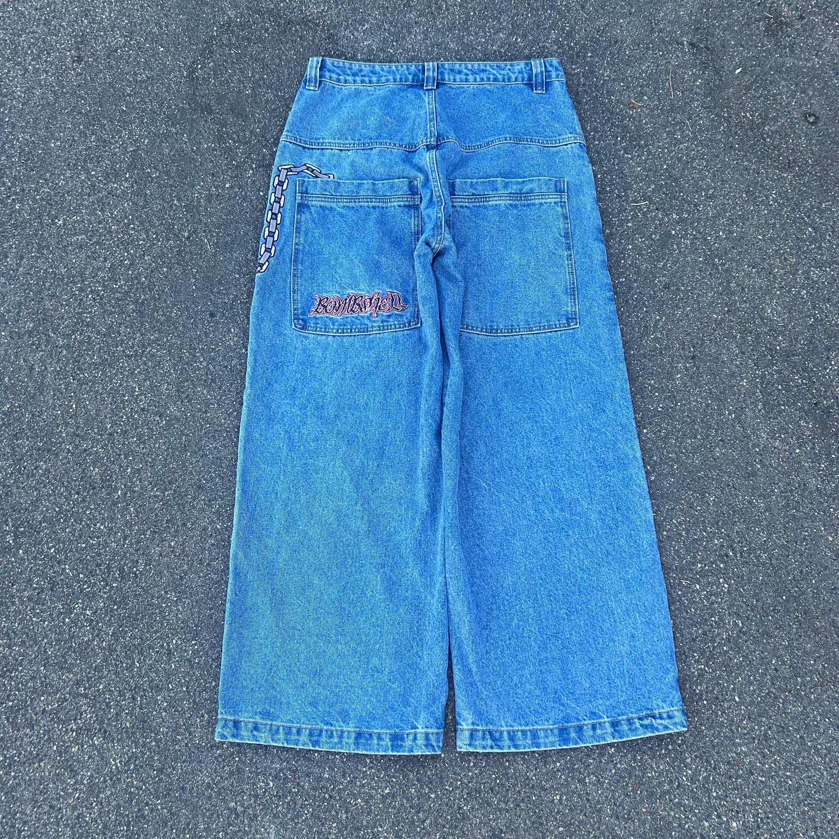 Bombshell Chains Jeans (Mid Wash)