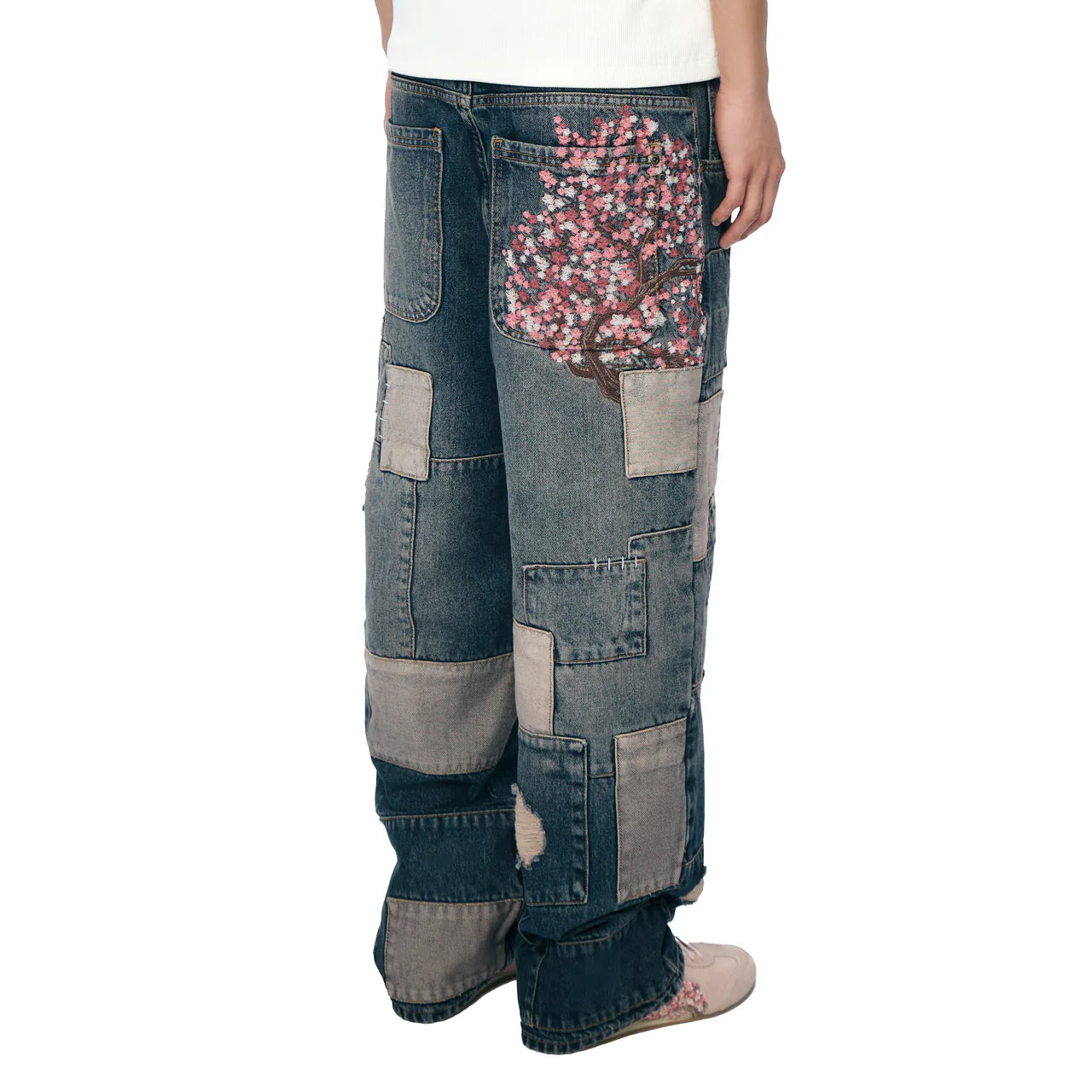 Blossom v2 patchwork washed Denim