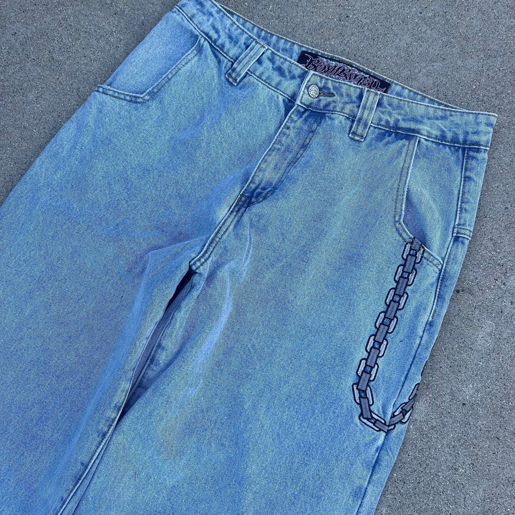 Bombshell Chains Jeans (Light Wash)