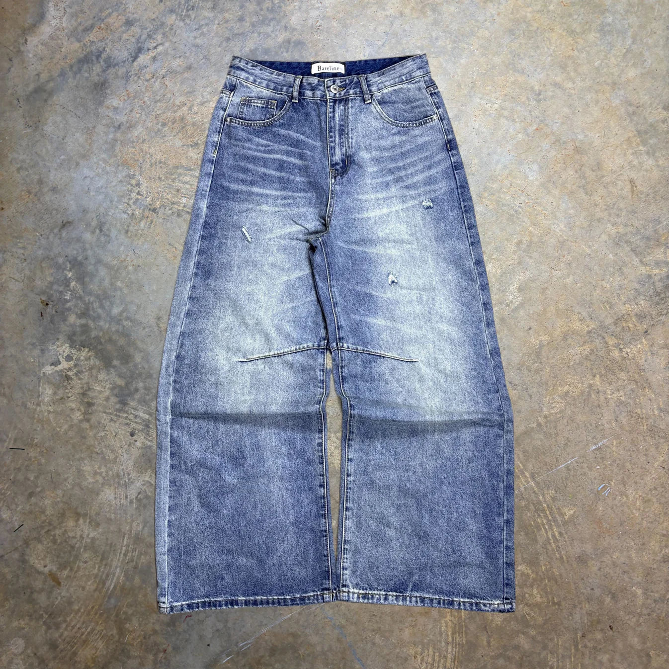 Bareline Distressed Blue Denim
