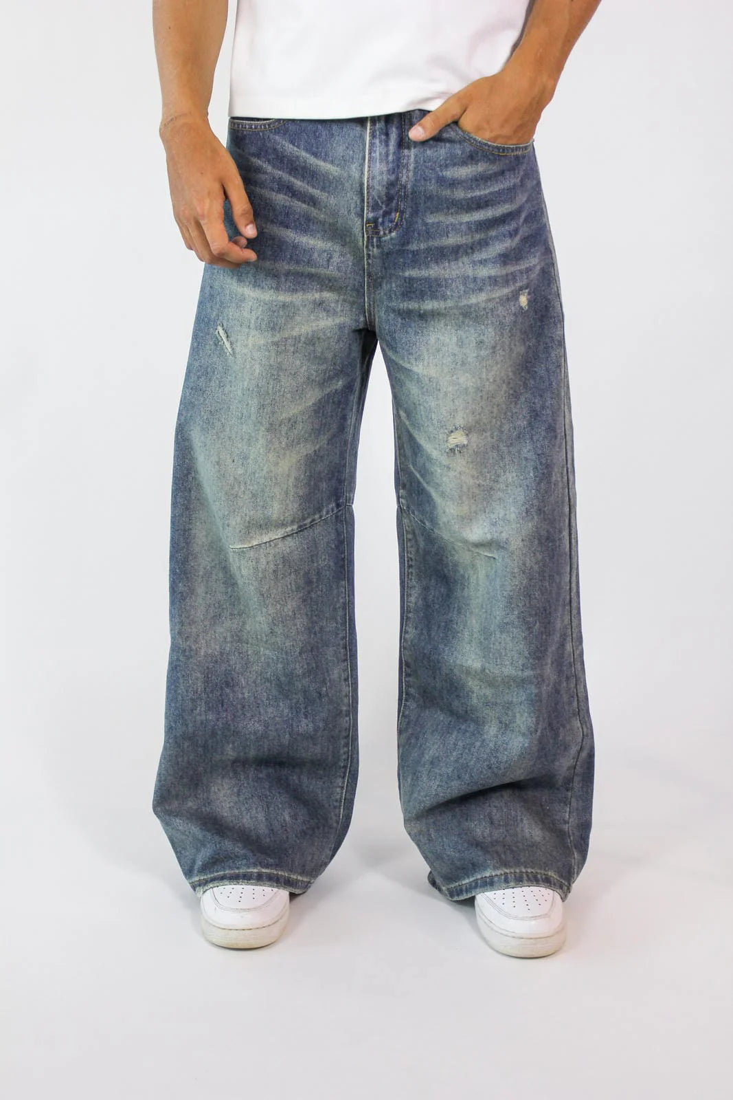 Bareline Distressed Blue Denim