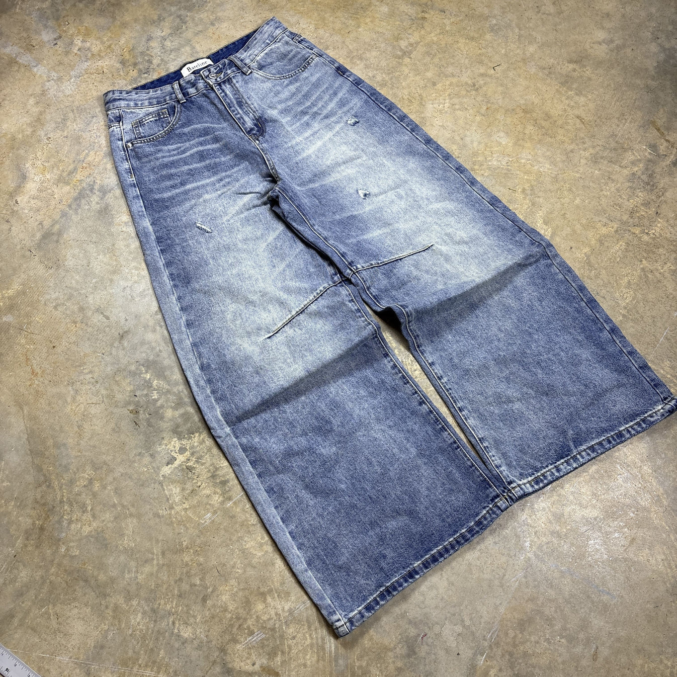 Bareline Distressed Blue Denim