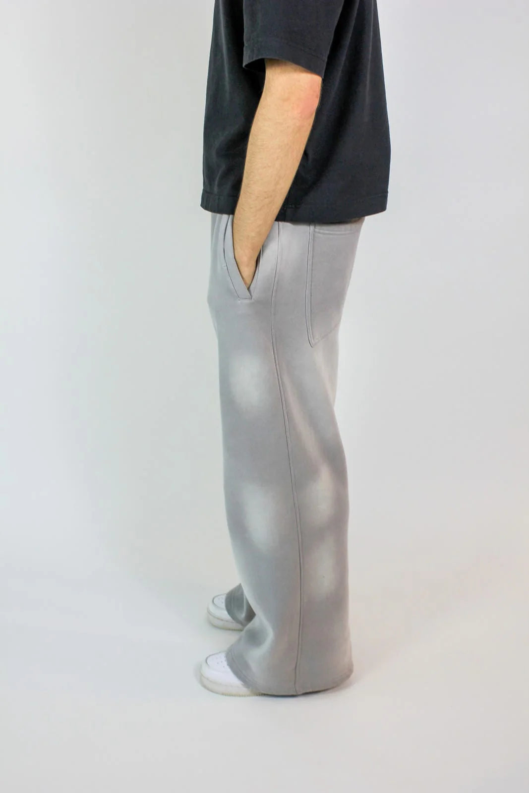 Bareline Grey Acid Washed Sweats